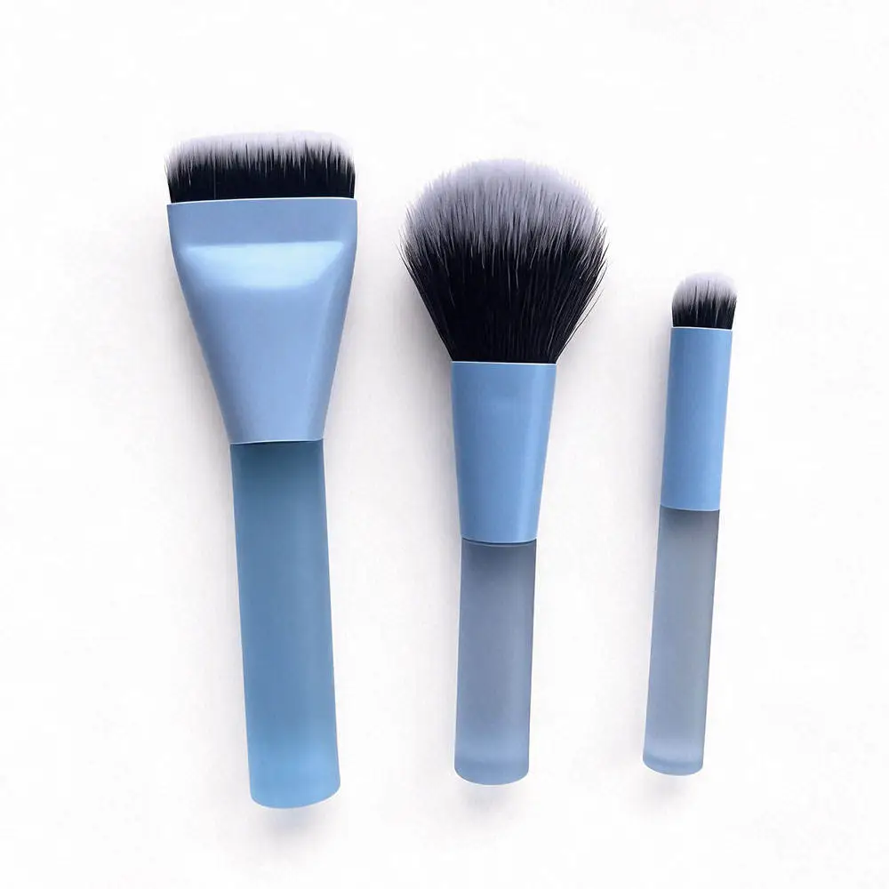 3 Pcs Portable Makeup Brush Set