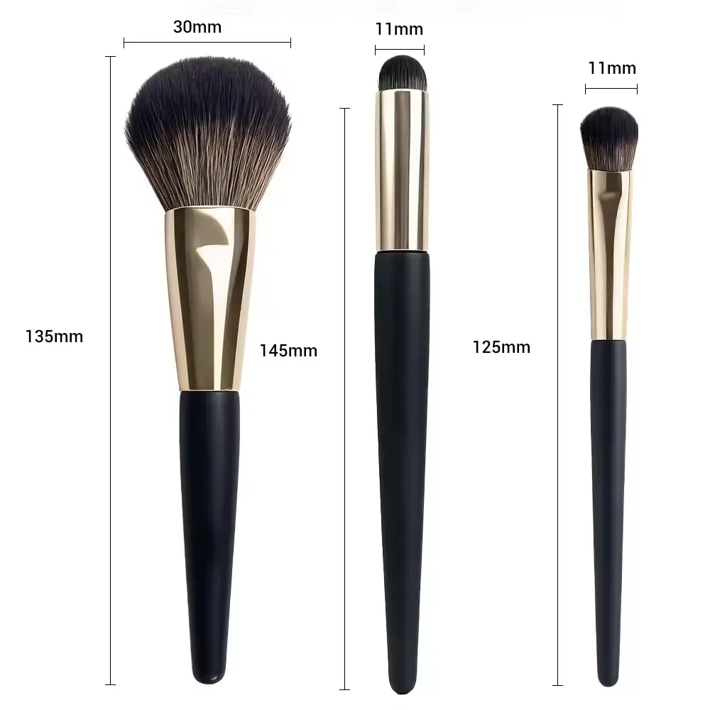 3Pcs Professional Face Makeup Brush Set