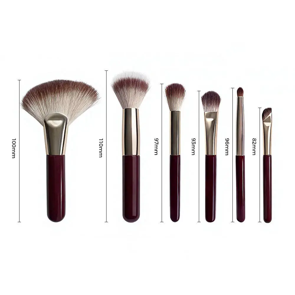 6Pcs Travel Portable Soft Makeup Brush Set