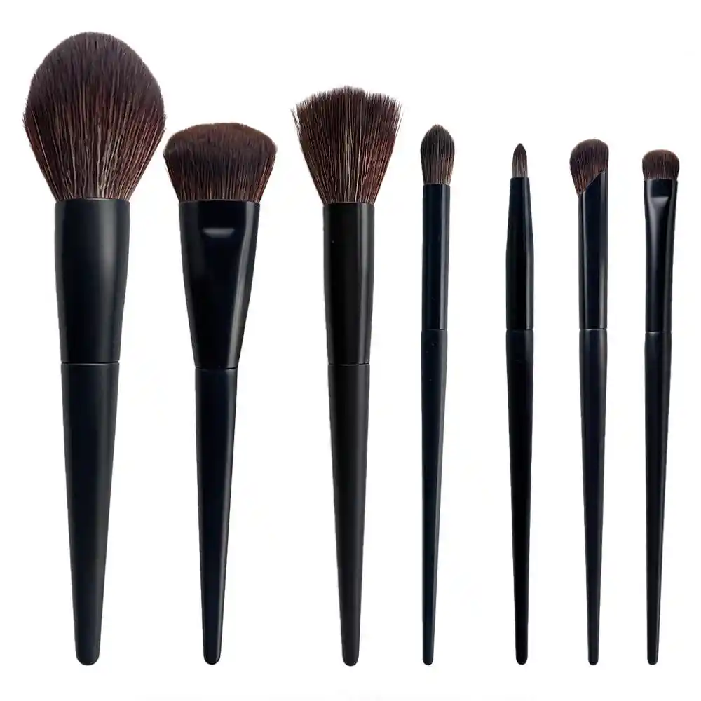 7Pcs Professional Black Makeup Brush Set