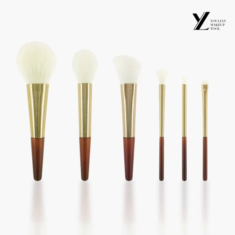Gold Brushed Aluminum Tube Sleeve Brush