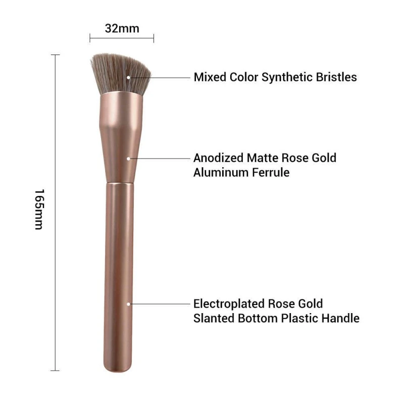 Professional 6pcs Matte Rose Gold Synthetic Makeup Brush Set Professional 6pcs Matte Rose Gold Synthetic Makeup Brush Set