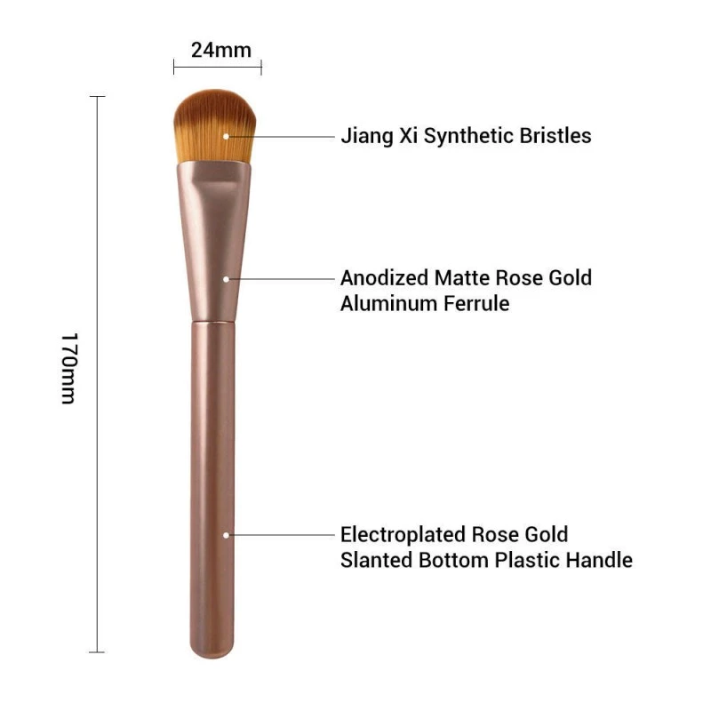 Professional 6pcs Matte Rose Gold Synthetic Makeup Brush Set Professional 6pcs Matte Rose Gold Synthetic Makeup Brush Set
