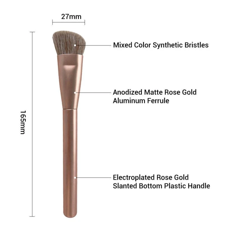 Professional 6pcs Matte Rose Gold Synthetic Makeup Brush Set Professional 6pcs Matte Rose Gold Synthetic Makeup Brush Set