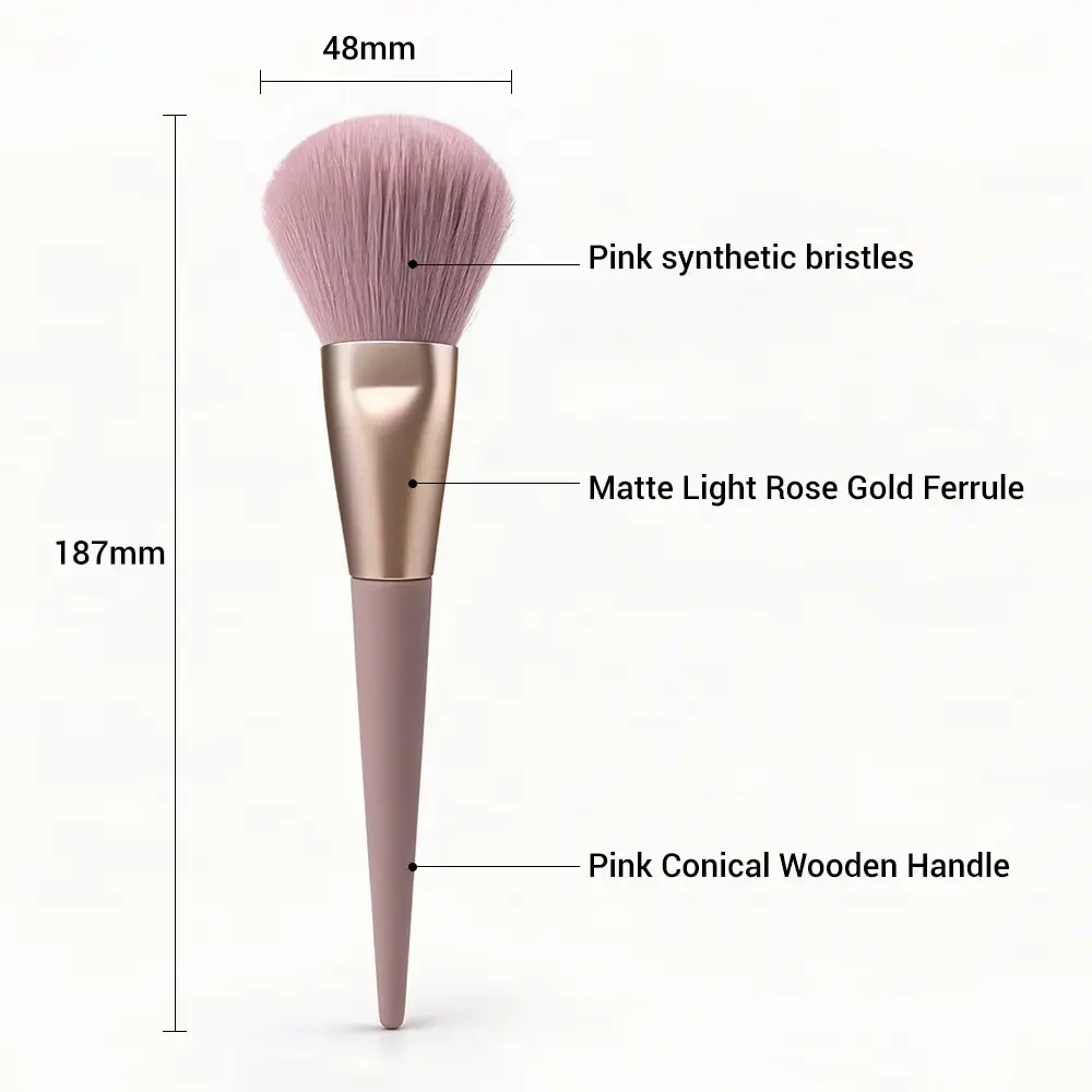 7pcs High Quality Grey Pink Makeup Brush Set