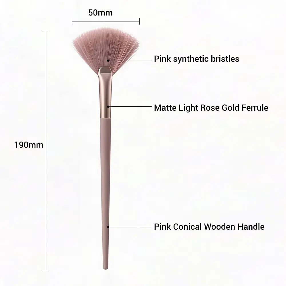 7pcs High Quality Grey Pink Makeup Brush Set