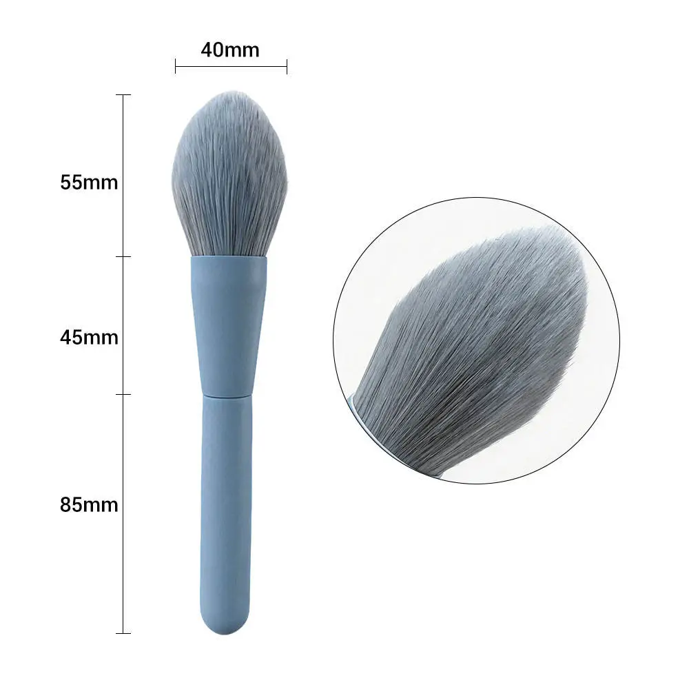 Professional 7pcs Matte Misty Blue Synthetic Makeup Brush Set