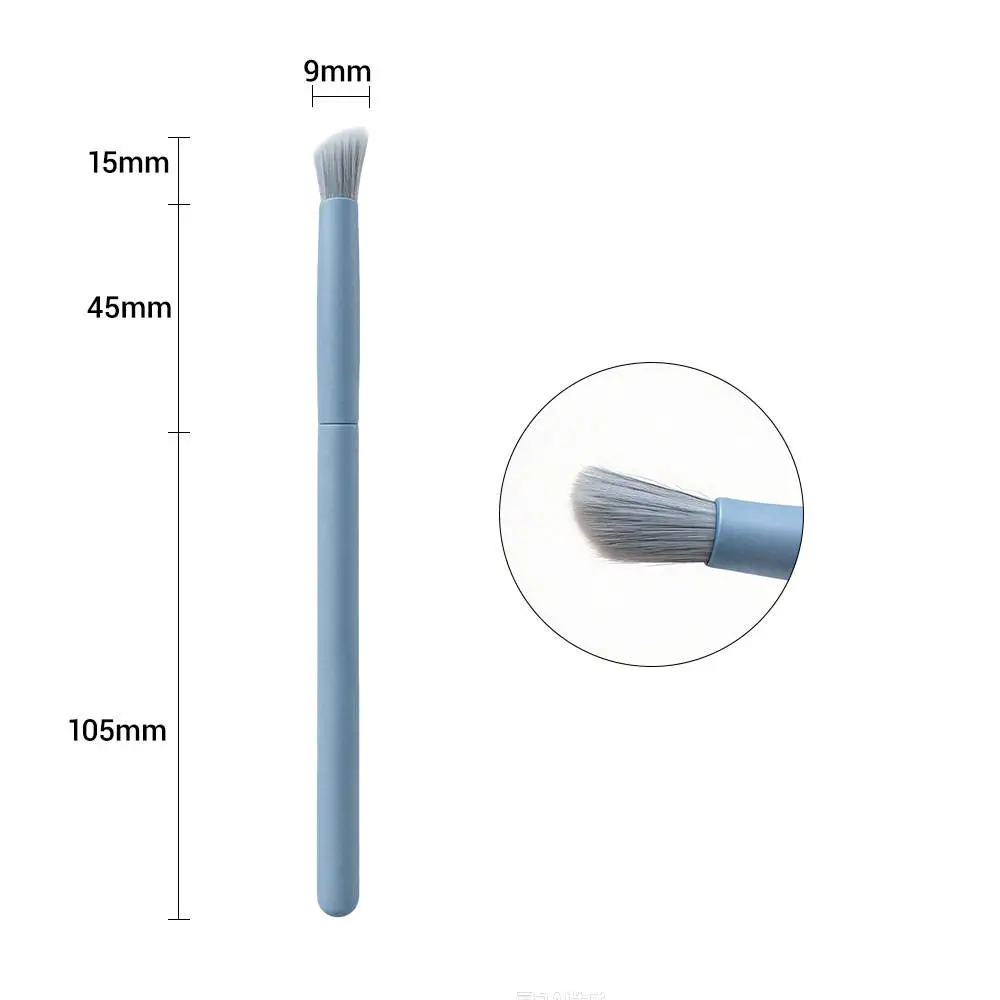 Professional 7pcs Matte Misty Blue Synthetic Makeup Brush Set