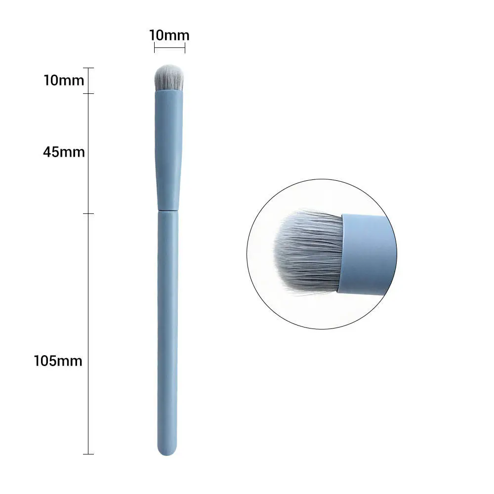 Professional 7pcs Matte Misty Blue Synthetic Makeup Brush Set