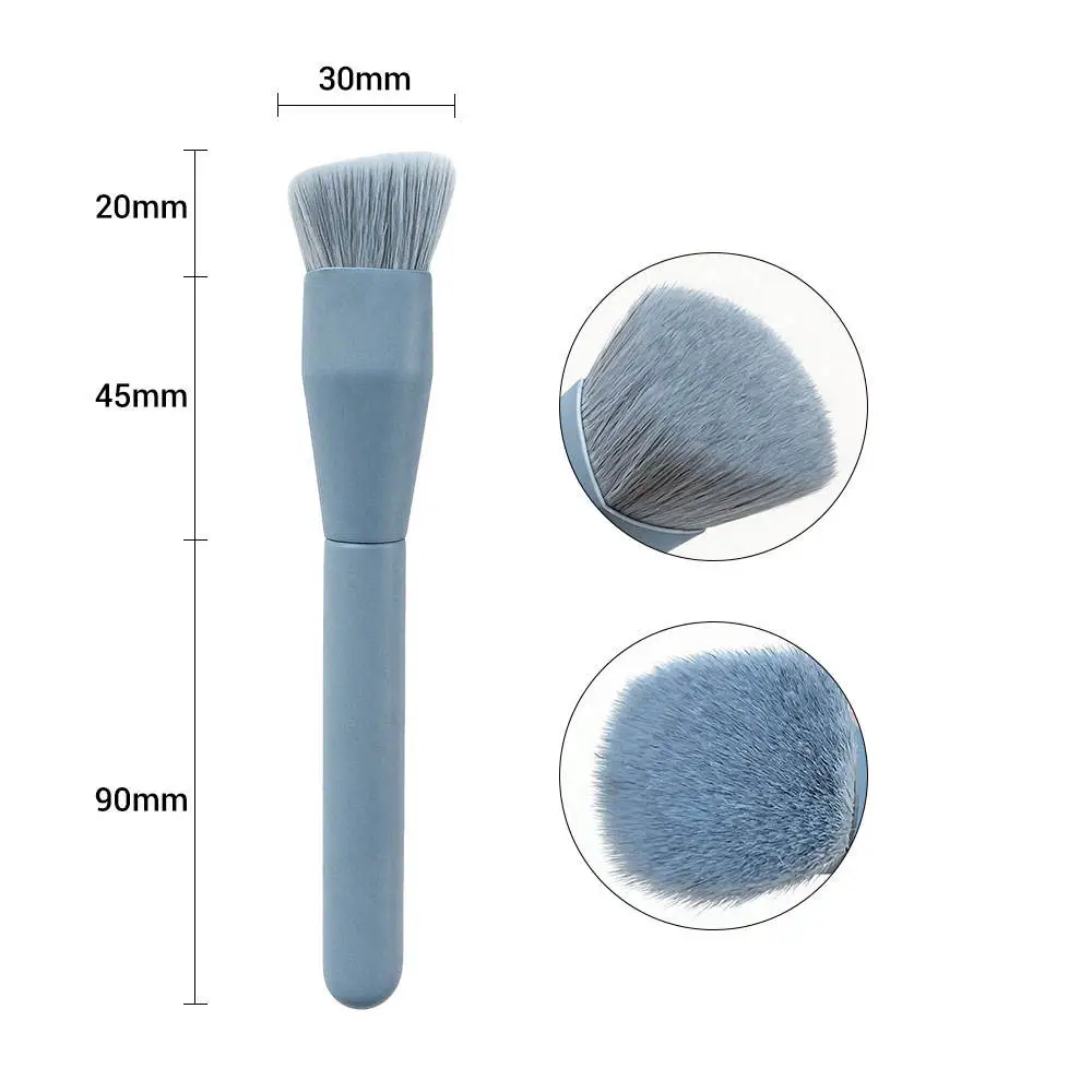 Professional 7pcs Matte Misty Blue Synthetic Makeup Brush Set