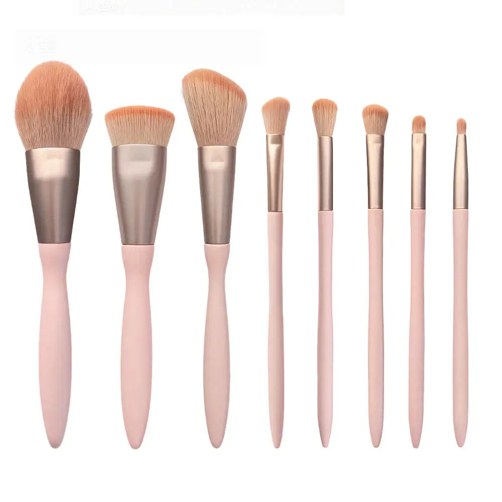 Pink 8pcs High Quality Makeup Brush Set