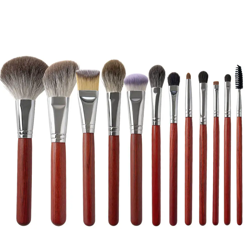 Red 12Pcs Makeup Brush Set
