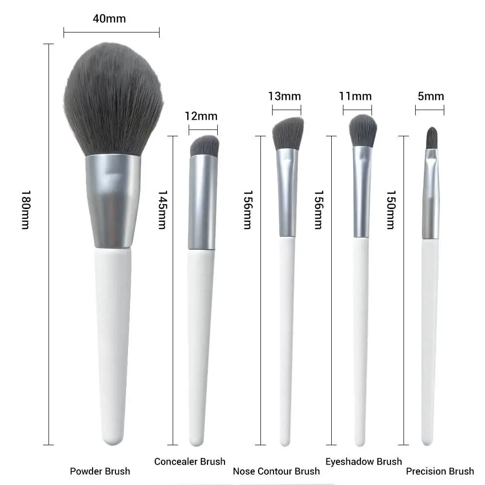 White 5Pcs Make up Brush Set